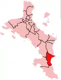 Location within Mahé island, Seychelles