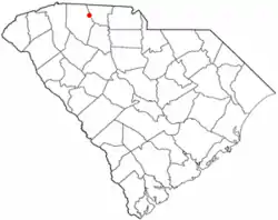 Location of Cowpens, South Carolina