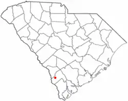 Location of Estill, South Carolina