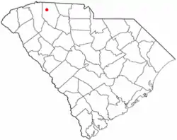 Location of Inman Mills, South Carolina