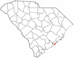 Location of Isle of Palms in South Carolina