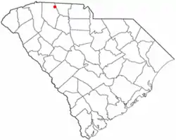 Location of Mayo, South Carolina