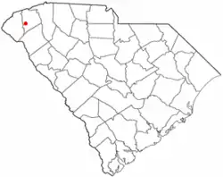 Location of Six Mile, South Carolina