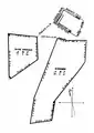 The "Alemany Plat" prepared by the U.S. Land Surveyor's Office to define the property restored to the Catholic Church by the Public Land Commission, later confirmed by presidential proclamation on May 23, 1862.