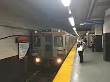 Broad Street Line train at City Hall station