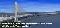 3: Two-span Asymmetrical Cable-stayed (concrete)