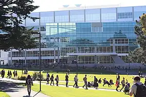 J. Paul Leonard and Sutro Library (2012) at San Francisco State University, view from Malcolm X Plaza