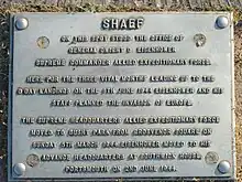 SHAEF plaque