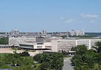 Palace of Serbia by Potočnjak and Janković in Belgrade, 1950