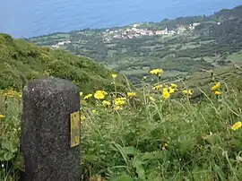 Village of Urzelina, as seen from the highest point in the civil parish (Pico Verde)