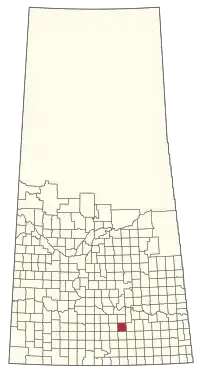 Location of the RM of Bratt's Lake No. 129 in Saskatchewan