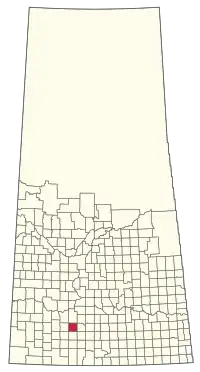 Location of the RM of Lawtonia No. 135 in Saskatchewan