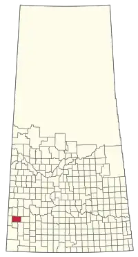 Location of the RM of Fox Valley No. 171 in Saskatchewan