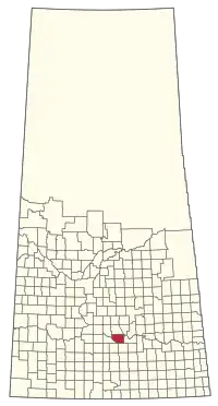 Location of the RM of Dufferin No. 190 in Saskatchewan