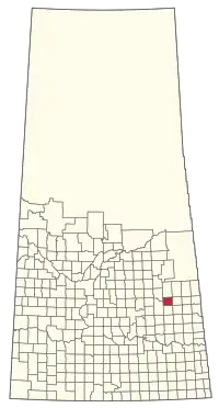 Location of the RM of Invermay No. 305 in Saskatchewan