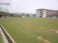 SMK Bakar Arang Field, the buildings in the right are SK Bakar Arang