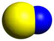 Spacefill model of sulfur mononitride