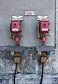 Image 27Emergency telephones, on the Paris-Bordeaux railway line, Saint-Saviol station, Vienne, France