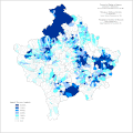 Distribution of Serbs on Kosovo and Metohija by settlements 1961.