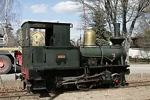 SRJ 3 Rimbo at Faringe. The oldest (1884) extant locomotive from the SRJ.