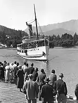 Earnslaw approaching Queenstown, November 1962