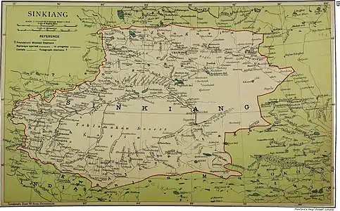 Map including Poskam (labeled as Posgambasar) (1917)