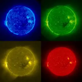 Four images of Sun