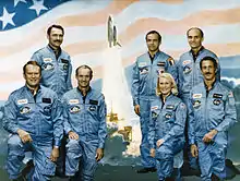 Image 34Jake Garn (top-right), former Senator of Utah (1974–1993), and astronaut on Space Shuttle flight STS-51-D (from Utah)