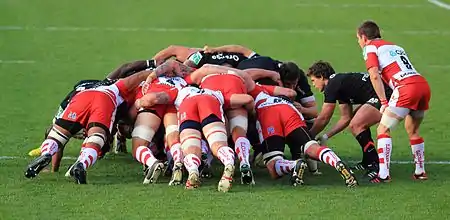 Image 9Scrum (rugby)Credit: PierreSelimA rugby football scrum.More selected pictures