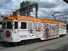 A SW5-class tram on Flinders Street