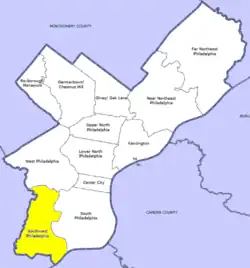 Southwest Philadelphia, as defined by the Philadelphia City Planning Commission