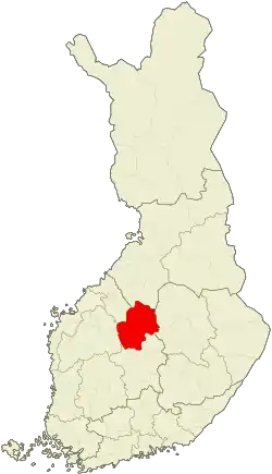 Location of Saarijärvi-Viitasaari sub-region