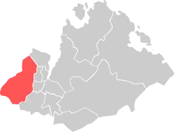 Location within Sandnes municipality