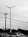 The wind turbine at the Station used to offset power use.