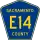 County Road E14 marker