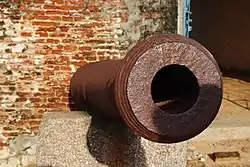 Cannon inside the Dutch fort at Sadras