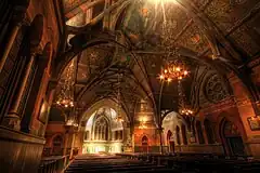 The interior of Sage Chapel.