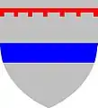 Arms of Saer de Quincy, 1st Earl of Winchester: Argent, a fess azure, a label of seven points gules