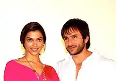 Deepika and Saif pose for the camera