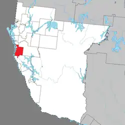 Location within Témiscamingue RCM.