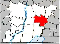 Location within Le Haut-Richelieu RCM