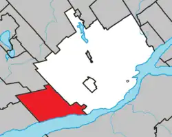 Location within Quebec TE.