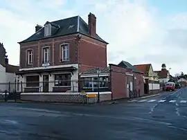 The town hall and school in Saint-Blimont