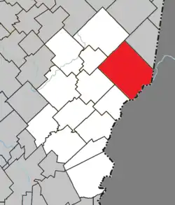 Location within Les Etchemins RCM.