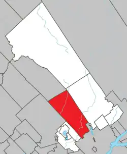 Location within La Jacques-Cartier RCM