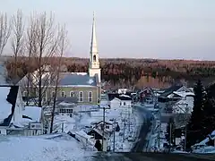 Principale street in Saint-Hubert-de-Rivière-du-Loup village.