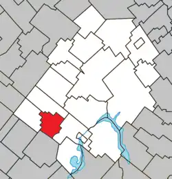 Location within Les Appalaches RCM