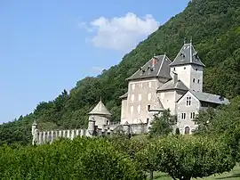 The Beauregard Castle, which looms over the village