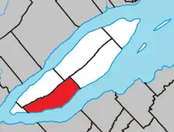 Location within L'Île-d'Orléans RCM