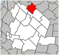 Location within Les Maskoutains RCM.